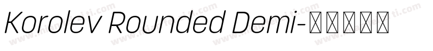 Korolev Rounded Demi字体转换